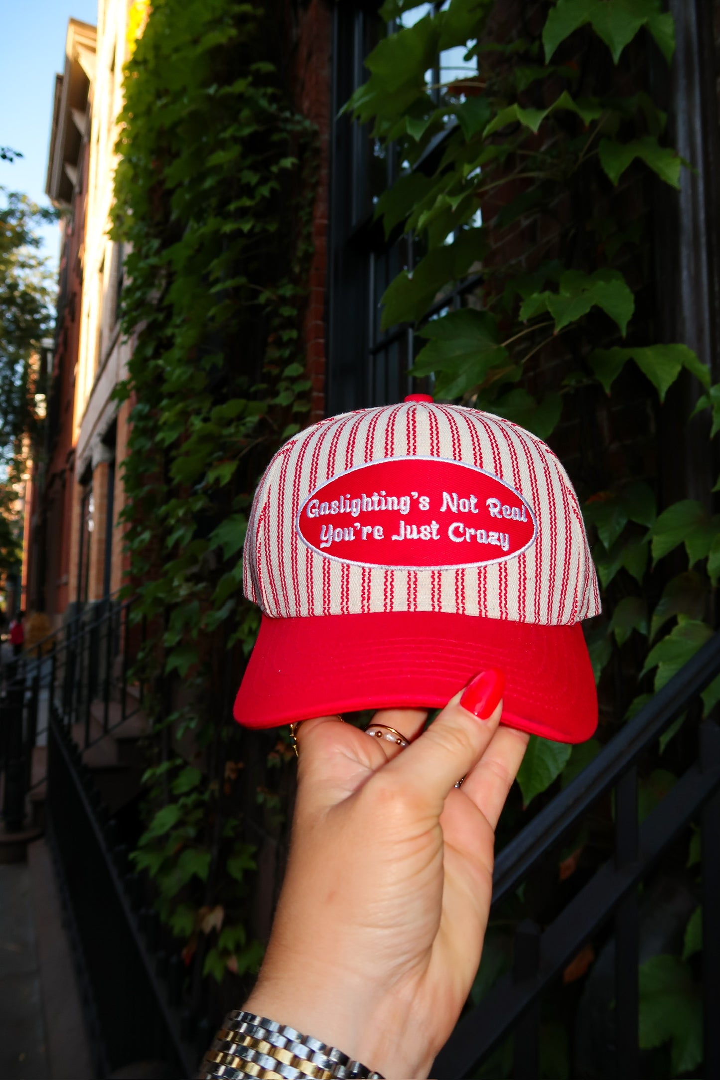 Gaslighting's Not Real Striped Hat