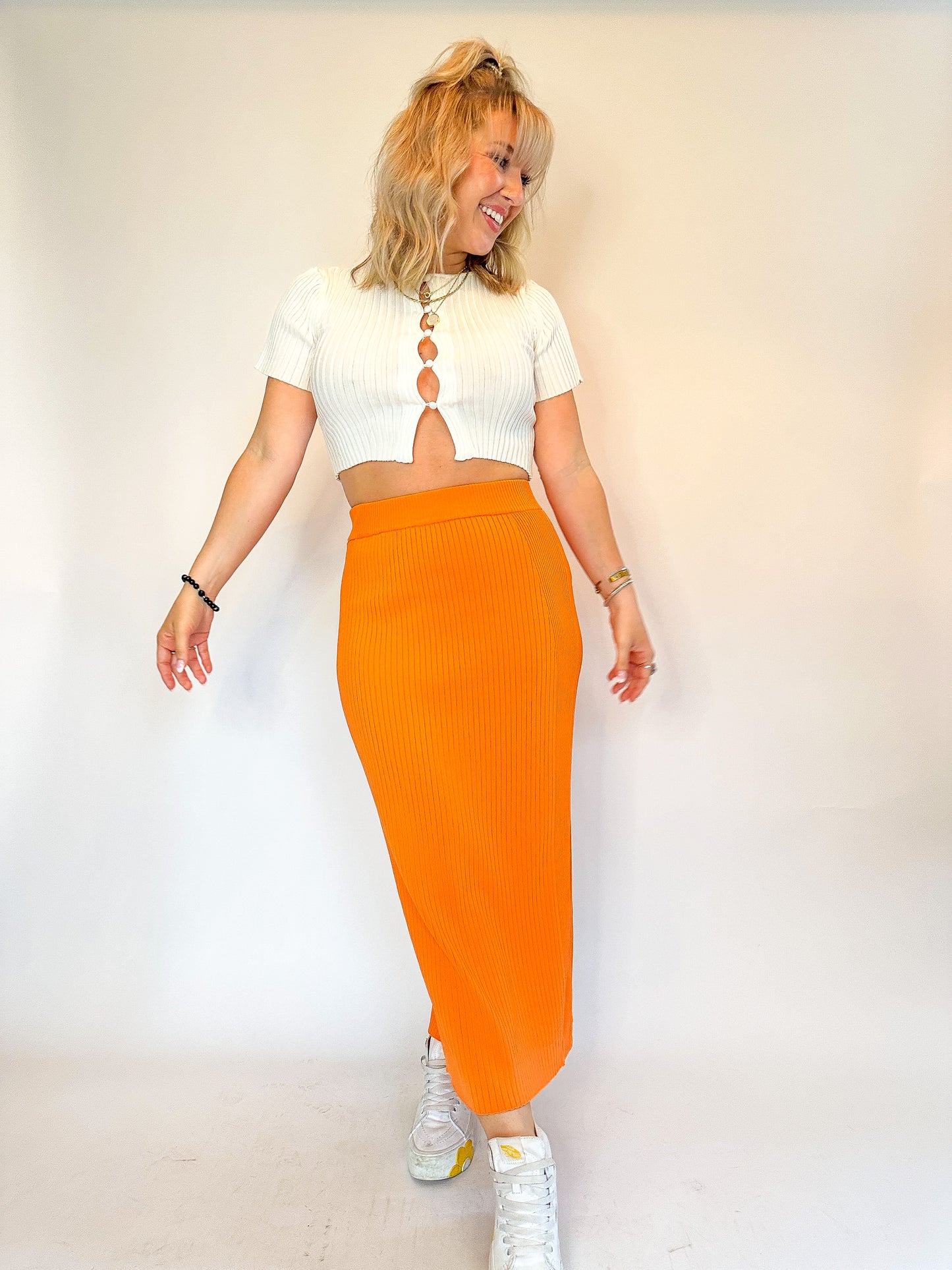 Tequila Sunrise Midi Skirt