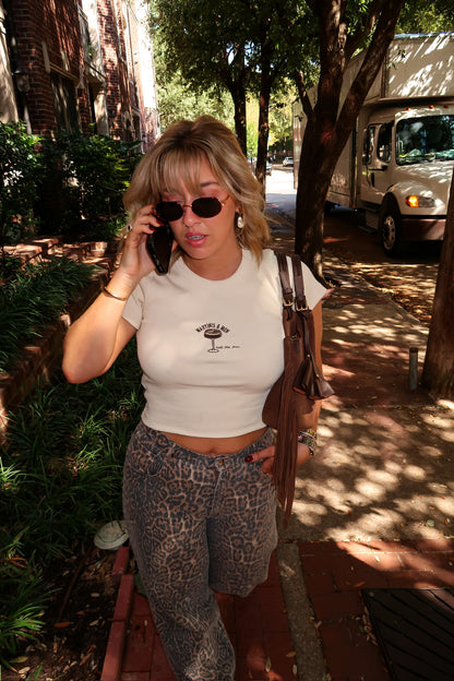 Martinis & Men Cropped Tee