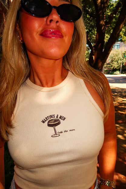 Martinis & Men Cropped Tank