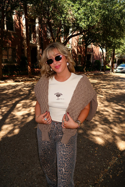 Martinis & Men Cropped Tee